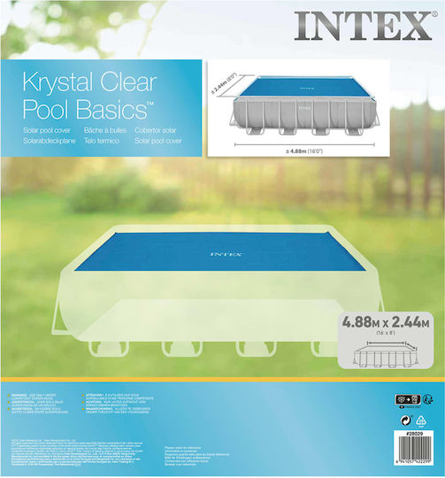 Intex Solar Rectangular Pool Cover Blue 488x244cm 1pcs