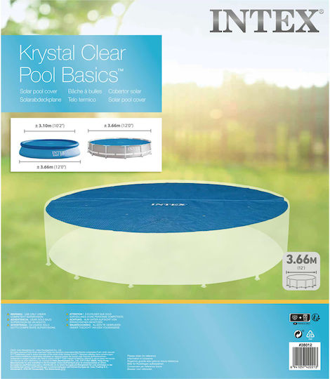 Intex Solar Round Pool Cover from Polyethylene Blue Diameter 366cm 1pcs