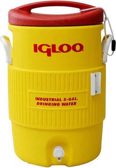 Igloo Industrial Δοχείο με Βρυσάκι Θερμός Πλαστικό 19lt Κίτρινο