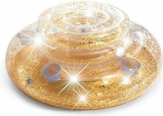 Intex Glitter Mega Chill Φουσκωτή Θήκη Ποτού Χρυσή με Glitter 74x33cm