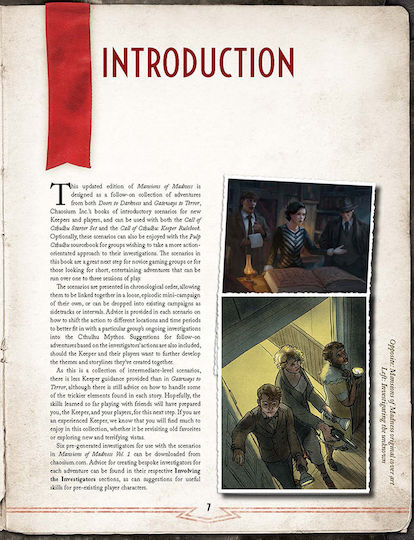 Chaosium Inc. Call of Cthulhu Call of Cthulhu Mansions of Madness Volume 1 Behind Closed Doors Guidebook