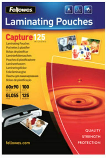 Fellowes Glossy 125 Micron Laminating Sheets 125 microns 100pcs 5397402