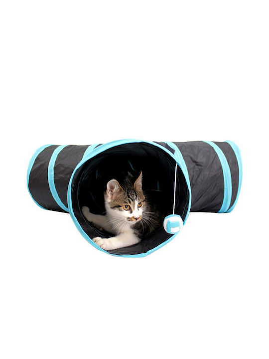 West Paw Cat Toy Tunnel Παιχνίδι Σήραγγα Γάτας με 3 Εξόδους σε Μαύρο Χρώμα 80x55x25cm