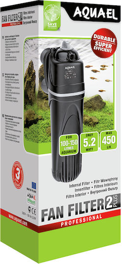 Aquael Fan 2 Plus Interior Filtru pentru Acvarii cu Capacitate până la 150lt cu Volum 450lt/h