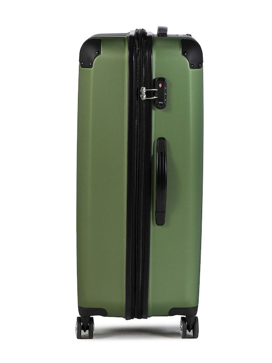 Travelite City Große Hartgrüne Reisekoffer mit 4 Rädern Höhe 77cm