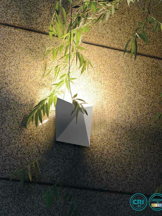 Fan Europe Wandmontierte Außen-Deckenleuchte LED IP54 7W mit Natürliches Weiß Licht 17x7.5x17εκ.