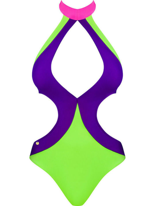 Playa Norte Swimsuit Lime and Purple