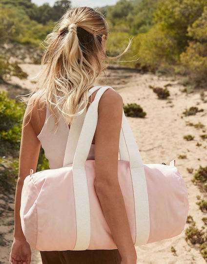 Westford Mill W814 Organic Barrel Bag Sack Voyage 20lt Pastel Pink Fabric L50xW25xH25cm