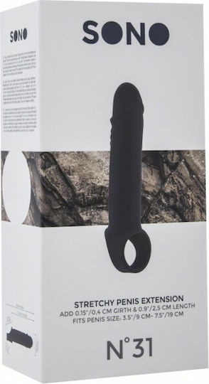 Shots Sono No 31 Stretchy Penis Extension Προέκταση Πέους Black