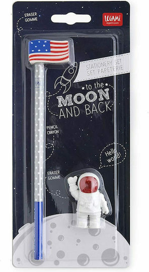 Legami Milano Astronaut Pencil with Eraser Gray ASTRO0001