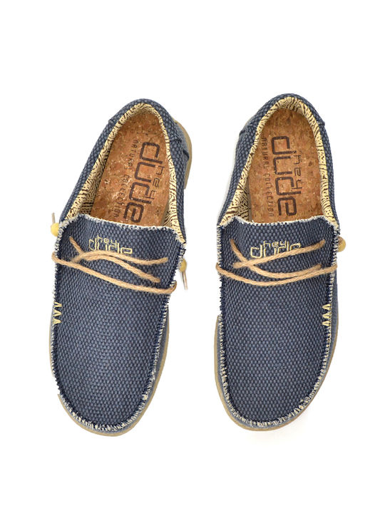 Wally Braided Men's Moccasins Blue