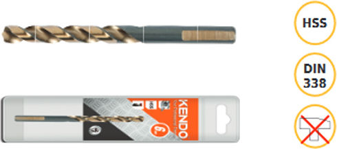 Kendo Burghiu HSS cu Tija SDS Max pentru Metal 5mm