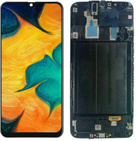 Οθόνη με Μηχανισμό Αφής και Πλαίσιο για Galaxy A71 (Μαύρο)