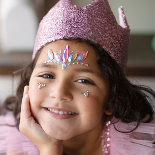 Precious Pink Sequins Crown Carnival Accessory Pink with Sequins