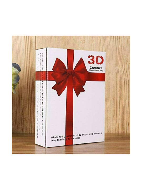 Led Παιδικό Διακοσμητικό Φωτιστικό 3D PS2 Illusion Μωβ 13x13x16.5εκ.
