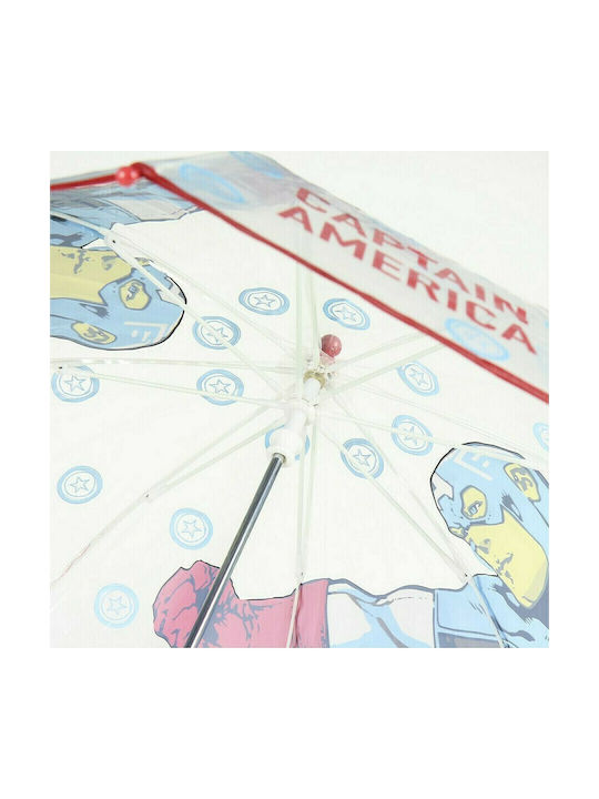 Avengers Kinder Regenschirm Gebogener Handgriff Avengers Rot mit Durchmesser 90cm.