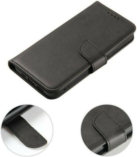 Hurtel Magnet Elegant Buchen Sie Synthetisches Leder Schwarz (Galaxy A53)