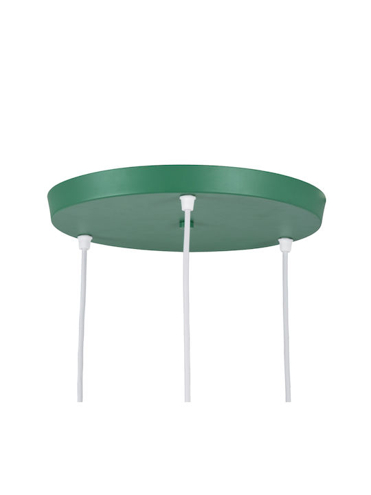 GloboStar Ava Pendant Light Green Bell with Socket E27 35x35x130cm