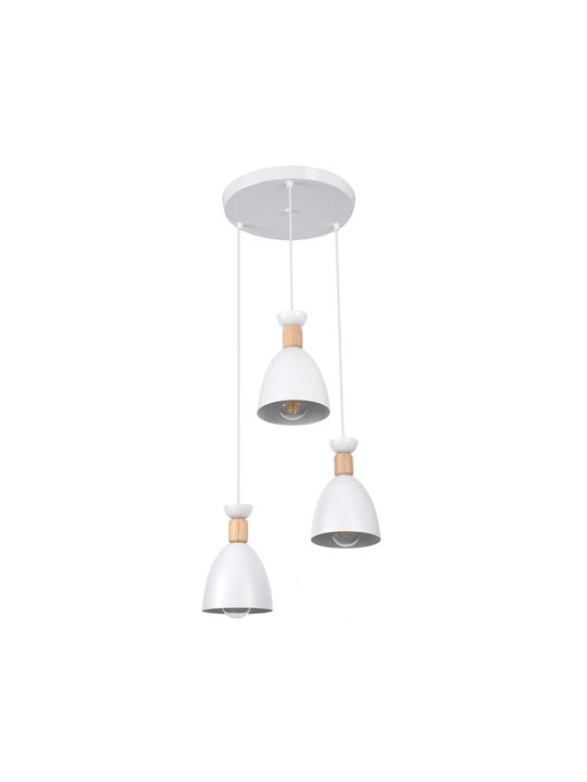 GloboStar Ava Pendant Light Suspension for Socket E27 White