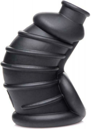 Master Series Red Chamber Silicone Cock Cage AG722 Peniskäfig Black