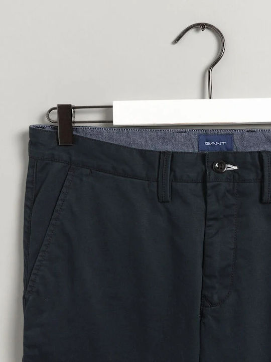 Hallden Trousers Chino Elastic in Slim Fit Black