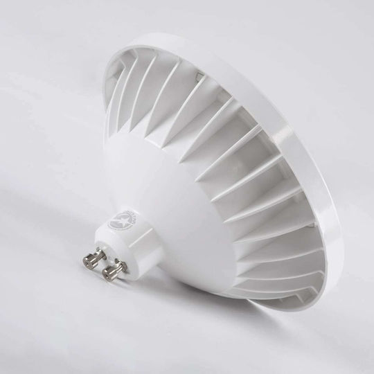 GloboStar LED Bulb 15W 70mm for Socket GU10 and Shape AR111 Warm White 1650lm