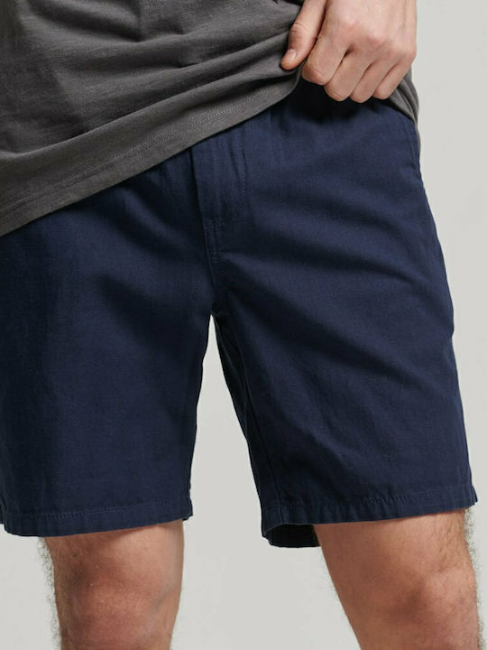 Organic Cotton Vintage Overdyed Men's Shorts Chino Navy Blue