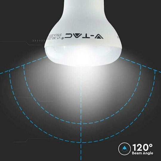 V-TAC LED-Lampe 8.5W 100mm für Fassung E27 und Form R63 Warmes Weiß 806lm
