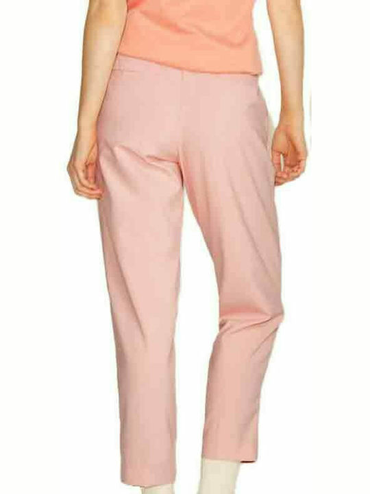 Jack & Jones Women's High-waisted Fabric Trousers in Regular Fit Coral