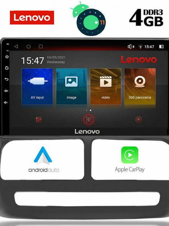 Lenovo Car Audio System for Opel Combo Fiat Doblo 2012-2015 (Bluetooth/USB/AUX/WiFi/GPS/Apple-Carplay/CD) with Touch Screen 9"