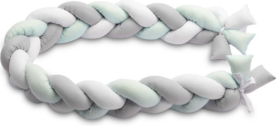 Sensillo Crib Bumpers Braided Inside Gray 20x210cm