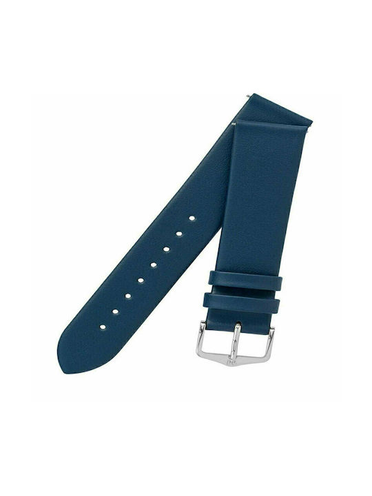 Hirsch Toronto Leather Strap Blue 14mm