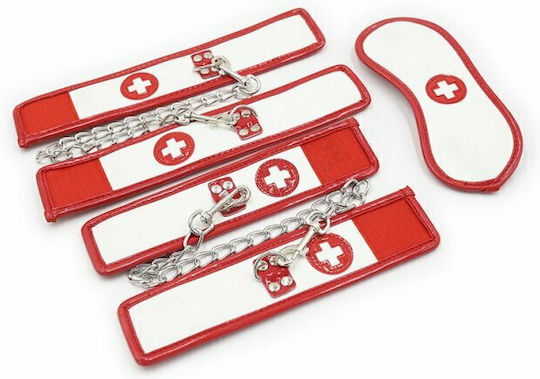 Dream Love Ohmama Fetish Mini Nurse Bondage Set BDSM Kit σε Κόκκινο Χρώμα 3τμχ