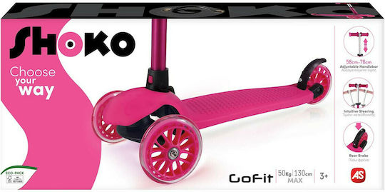 Shoko Kids Scooter Twist & Roll Go Fit 3-Wheel for 3+ Years Pink