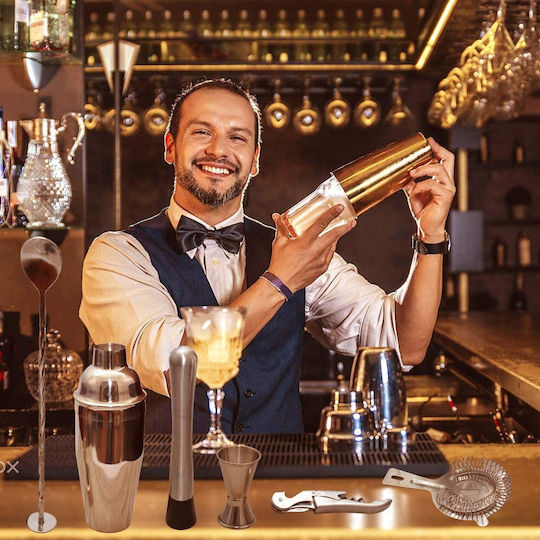 Ayaoqiang Set De Cocktail Cu Bază Din Bambus 12 Bucăți