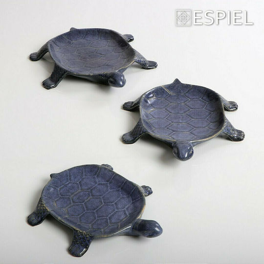 Espiel Ceramic Decorative Platter Turtle Beige 23.3x19x4cm Espiel Ceramic Decorative Platter Turtle Beige 23.3x19x4cm