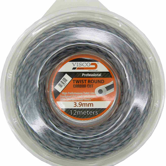 Visco Parts 3913 Brush Cutter Trimmer Line Round Twist Length 12m and Thickness 3.9mm