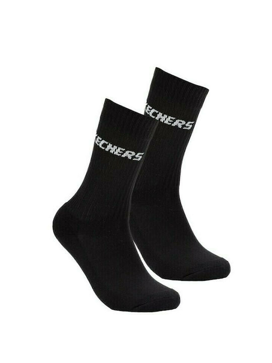 Skechers Solid Color Socks Black 2Pack