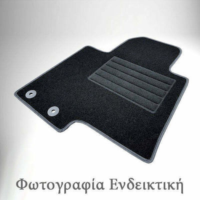 Cik Set of Front and Rear Mats 4pcs from Carpet for Kia Rio Black