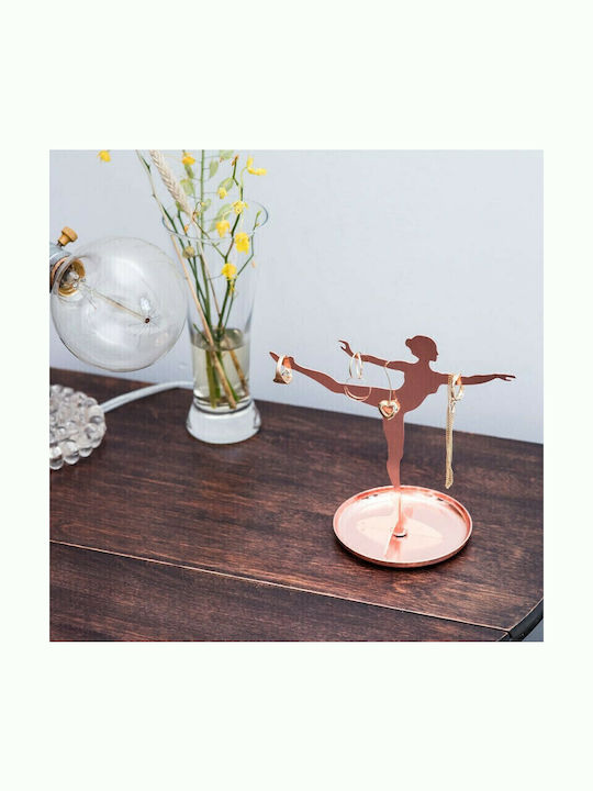Kikkerland Ballerina Σταντ Κοσμημάτων Μεταλλικό Χάλκινο 10.2x17.8x18cm