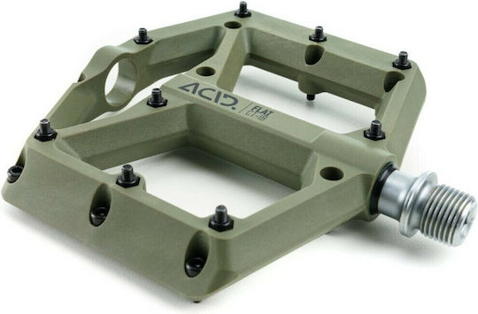 CUBE Acid Flat C1-IB Flat Bicycle Pedals Green