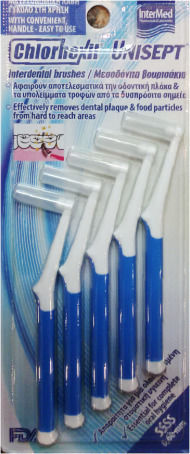 InterMed Chlorhexil Interdental Brushes 0.6mm Blue 5pcs