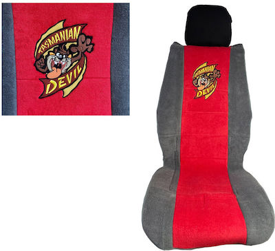 Towel Seat Covers Set 2pcs Taz Red / Gray