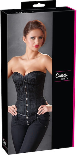 Cottelli Collection Corsage with Suspenders Black