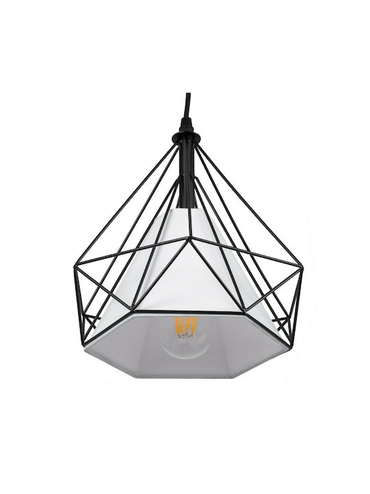 GloboStar Eiffel Pendant Light Black Rail with Socket E27 68x25x130cm