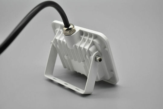 Evivak Στεγανός Προβολέας LED 10W Θερμό Λευκό 3000K IP65