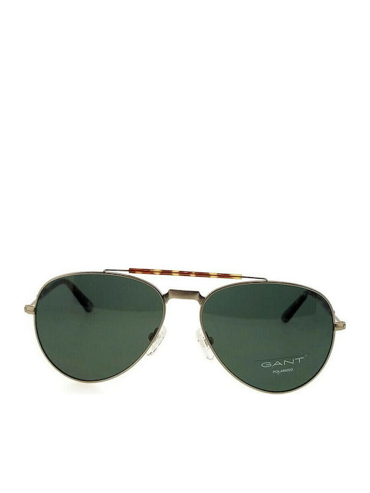 Gant Ochelari de soare Χρυσά cu Cadru & Verde Lentilă