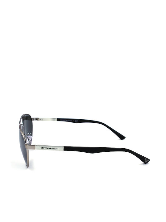 Emporio Armani Men's Sunglasses with Silver Metal Frame and Gray Lens EA2125 30456G