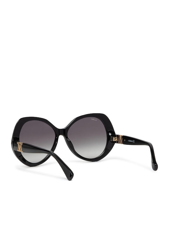 Max Mara Emme 2 Women's Sunglasses with Black Plastic Frame and Gray Lens MM 0015 01B