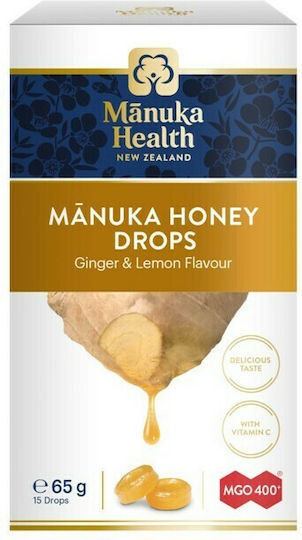 AM Health Manuka Honey Lozenges Бонбони без Глутен Лимон и джинджифил 65гр 15бр